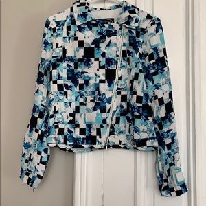 Blue patterned blazer